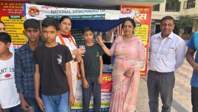 अंबाला छावनी नागरिक अस्पताल में राष्ट्रीय कृमि मुक्ति दिवस का सफल आयोजन: बच्चों को दी गई अलबेंडाजोल की खुराक
