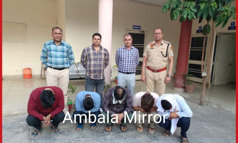 अंबाला बागवानी विभाग की सब्सिडी हड़पने वाले पांच कर्मचारी गिरफ्तार