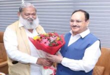 भाई की सर्जरी के बीच मित्र धर्म निभाने पहुंचे ऊर्जा मंत्री अनिल विज, जेपी नड्डा का किया स्वागत