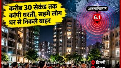 दिल्ली-NCR में फिर कांपी धरती, 4.9 तीव्रता के झटकों से सहमे लोग घरों से निकले बाहर